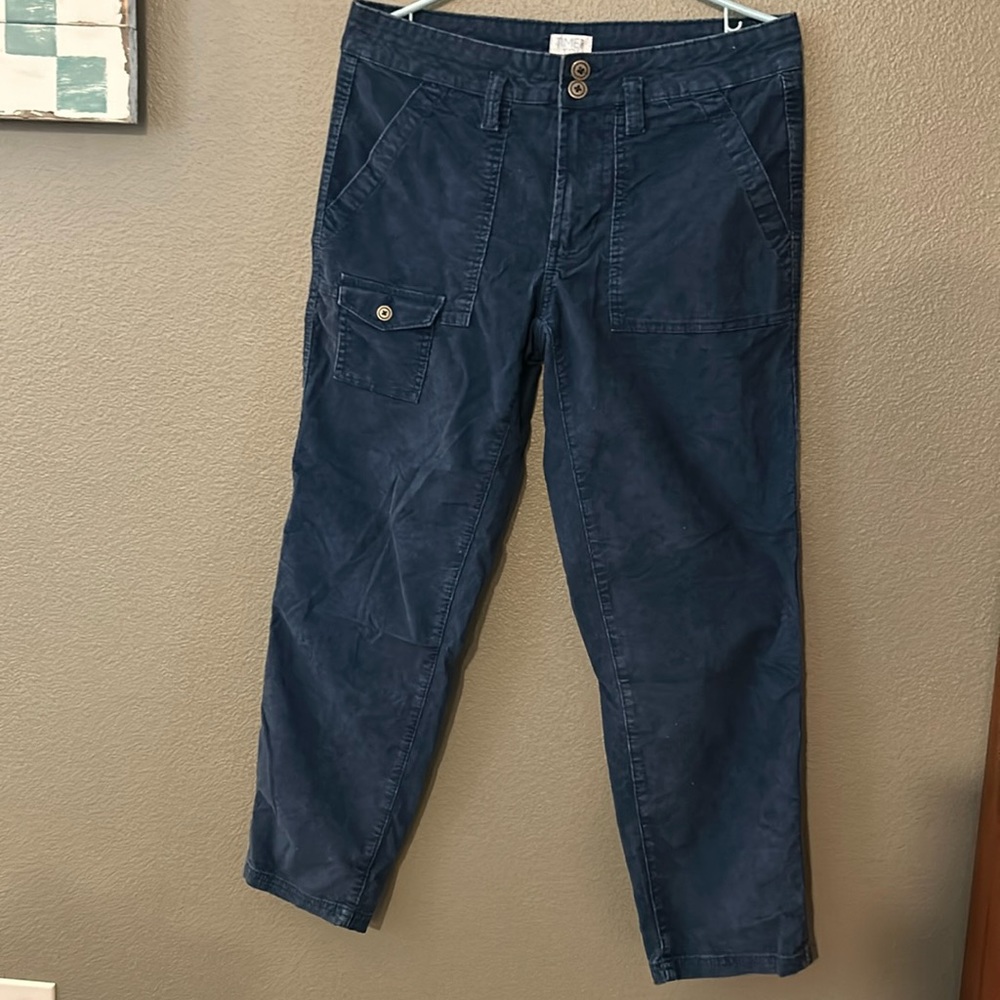 Women’s Blue Cargo Pants, Size 8